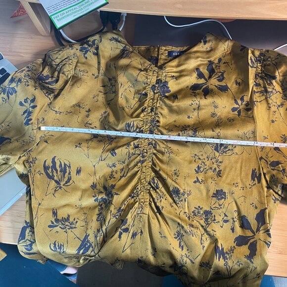 Soeur Lulu Ruched Viscose Blouse EU Sz 26 LIKE NEW - Picture 6 of 6